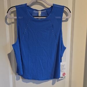 lululemon Sculpt Cropped Tank Top Size 12 in Pipe Dream Blue NWT